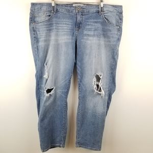 Torrid Ripped Distressed Boyfriend Denim Jeans